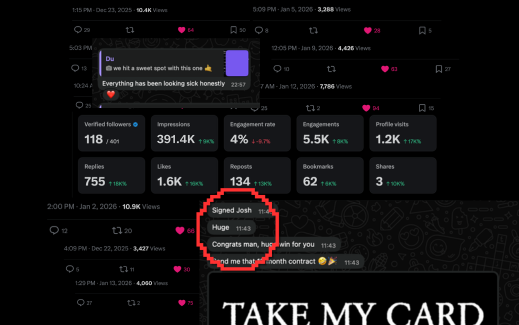 Case study results showing first inbound client at day 32